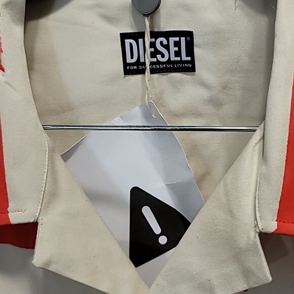 Diesel S-Mac-22 Bowling Shirt With Maxi Logo Print - Picture 4 of 12